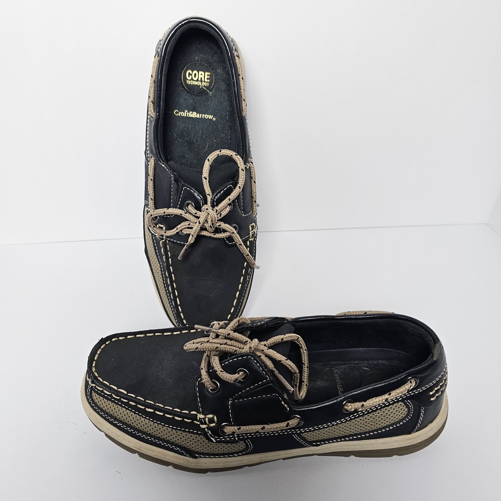 Croft & Barrow Black and‎ Tan Boat Shoes
